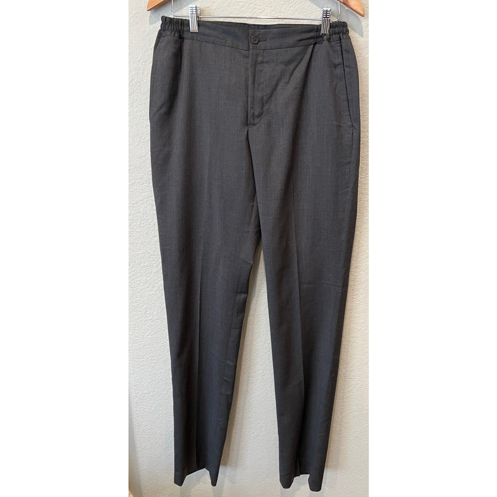 Nordstrom Trim Fit Wool Blend EZ Fit Dress Pants - Tech Smart Line (34)